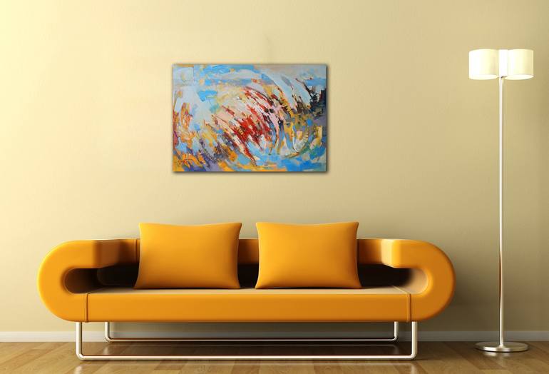 Original Abstract Expressionism Abstract Painting by Henadzi Havartsou