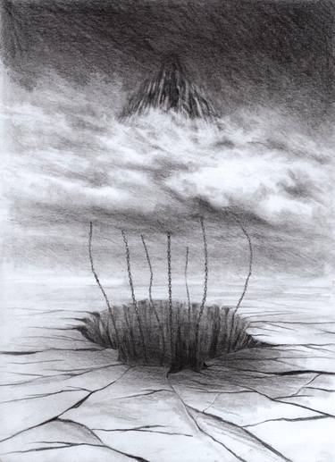Print of Surrealism Landscape Drawings by Anton Kubalik