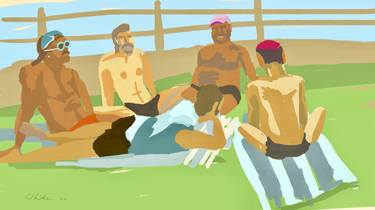 Original Figurative People Painting by Roger White