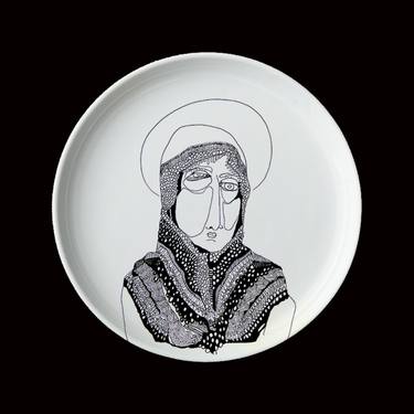 Mother Mary on a plate thumb