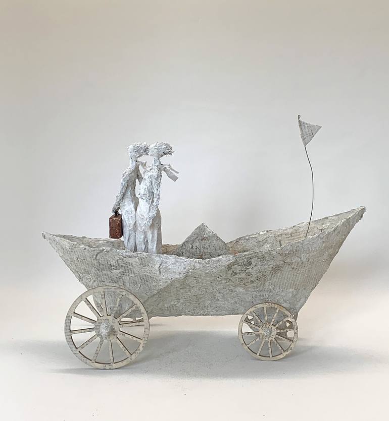 Original Boat Sculpture by Claudia Koenig - koenigsfigurine
