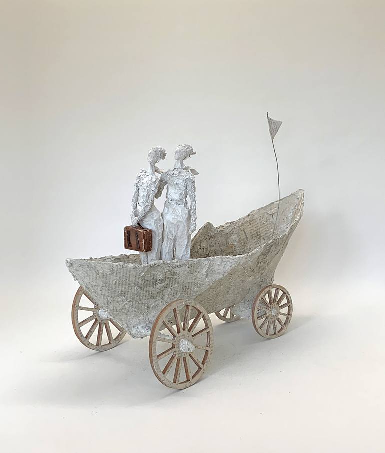 Original Boat Sculpture by Claudia Koenig - koenigsfigurine