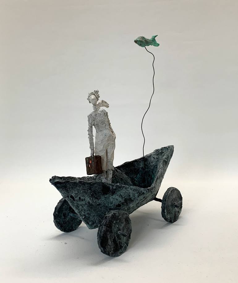 Original Boat Sculpture by Claudia Koenig - koenigsfigurine