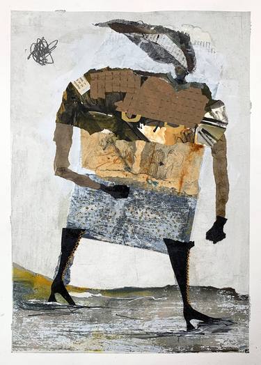 Original Abstract People Painting by Claudia Koenig - Koenigsfigurine