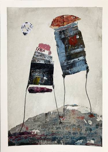Original Abstract Expressionism Abstract Mixed Media by Claudia Koenig - koenigsfigurine