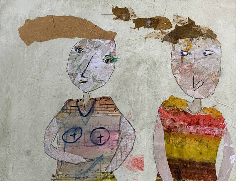 Original Abstract Women Mixed Media by Claudia Koenig - Koenigsfigurine