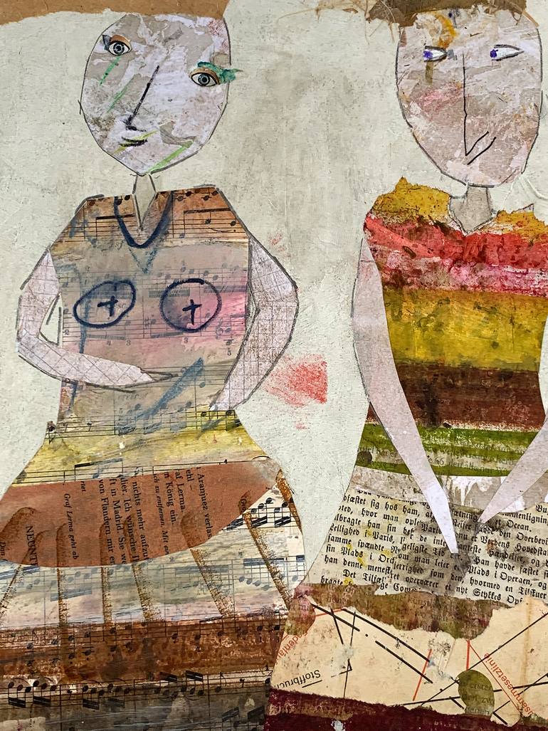 Original Abstract Women Mixed Media by Claudia Koenig - Koenigsfigurine