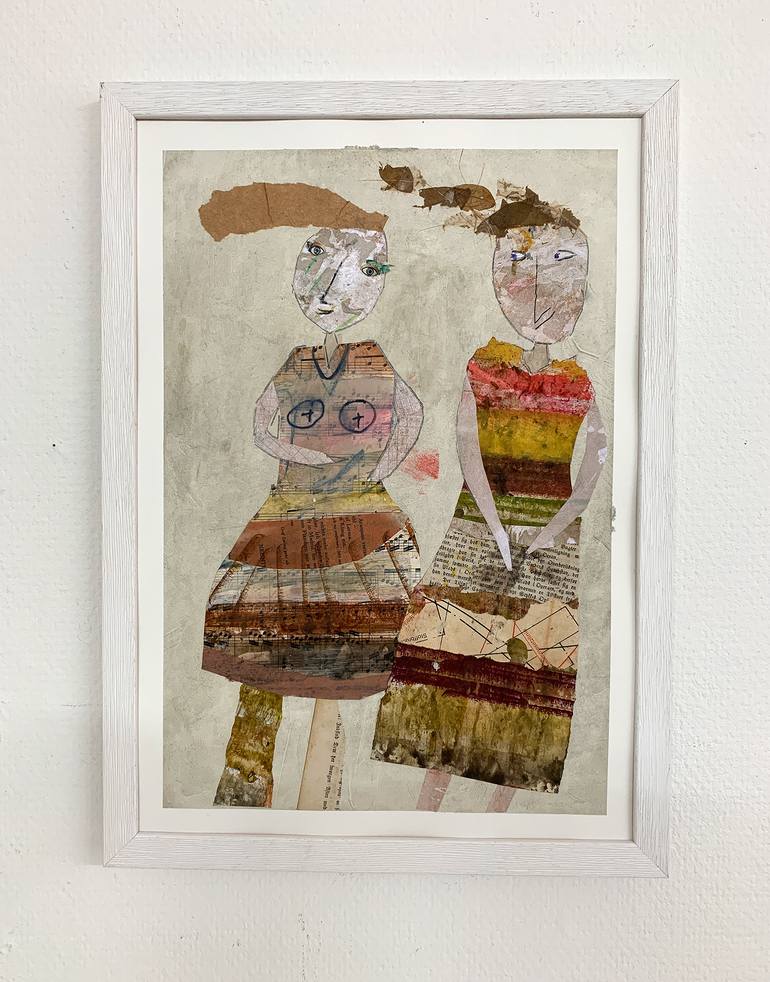 Original Abstract Women Mixed Media by Claudia Koenig - Koenigsfigurine