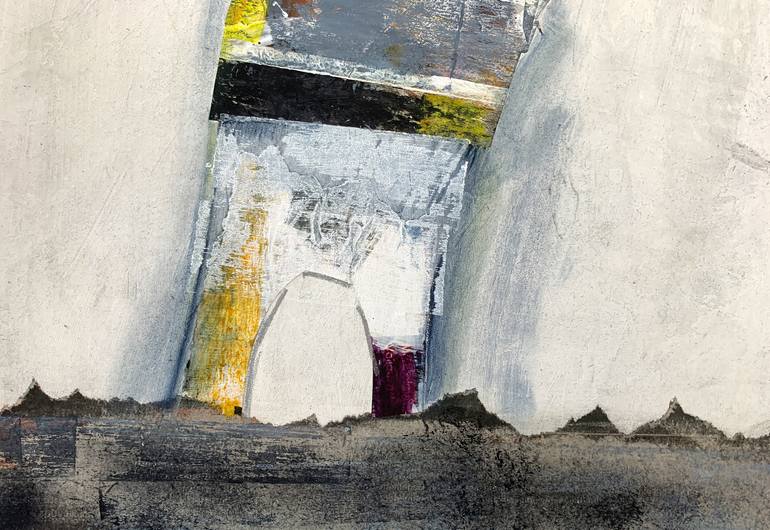 Original Abstract Architecture Painting by Claudia Koenig - Koenigsfigurine