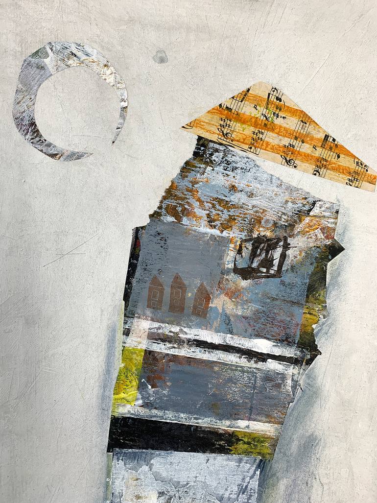 Original Abstract Architecture Painting by Claudia Koenig - Koenigsfigurine