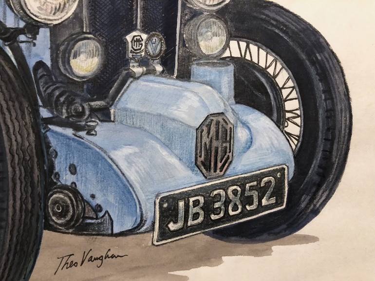 Original Figurative Automobile Painting by Theo Vaughan