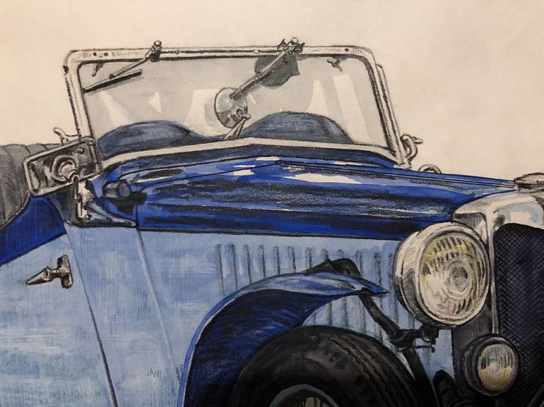 Original Figurative Automobile Painting by Theo Vaughan