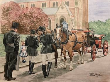 Original Documentary Horse Paintings by Theo Vaughan