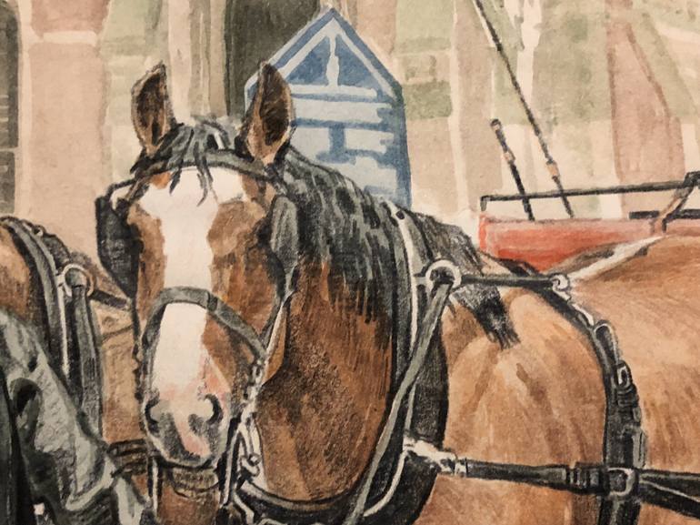 Original Documentary Horse Painting by Theo Vaughan