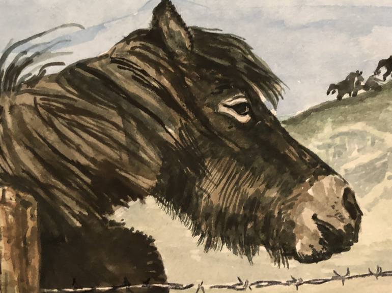 Original Horse Painting by Theo Vaughan