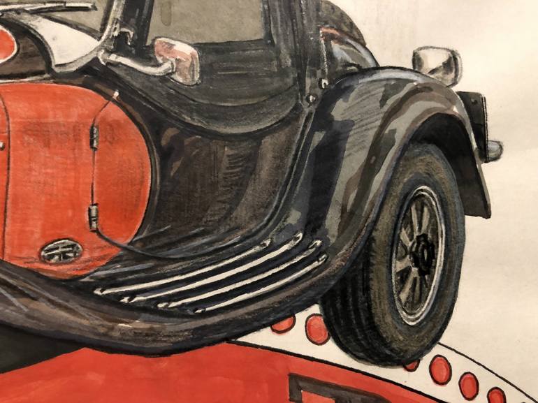 Original Figurative Automobile Painting by Theo Vaughan
