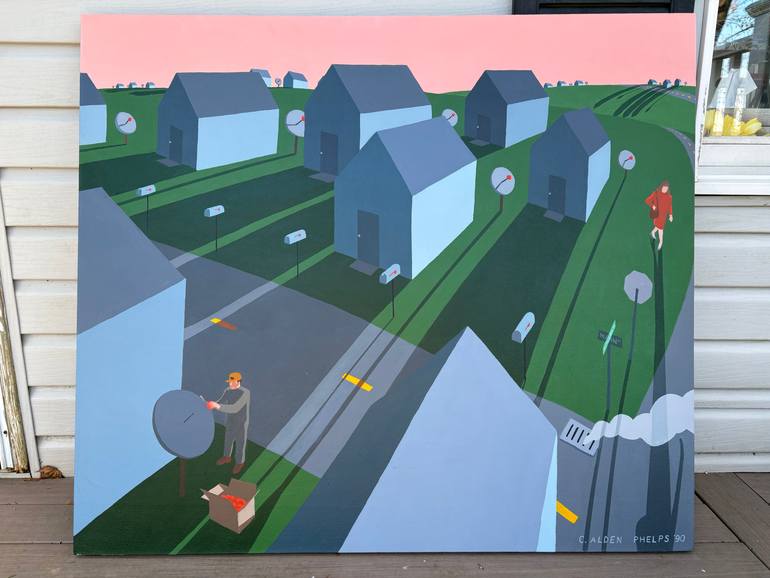 Original Pop Art Landscape Painting by Alden Phelps