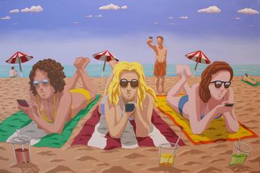 Original Pop Art Beach Paintings by Alden Phelps