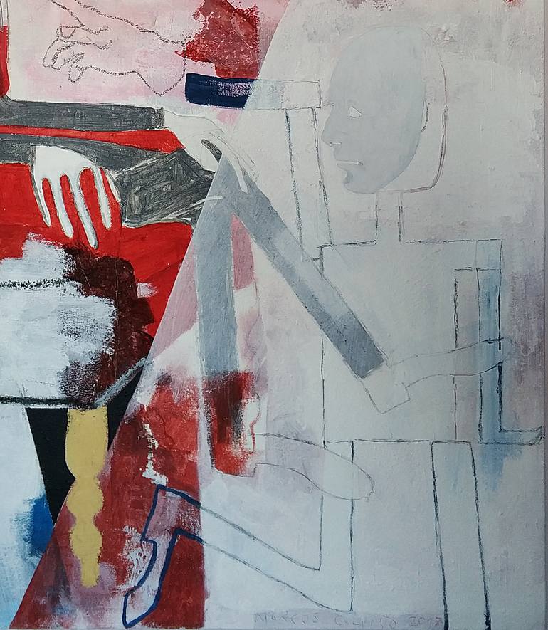 Original Abstract Expressionism Body Painting by Calvino -   
