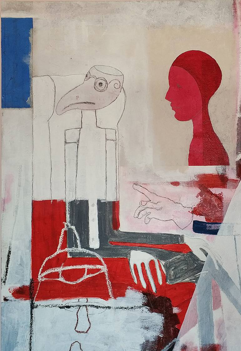 Original Abstract Expressionism Body Painting by Calvino -   