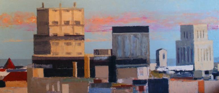 Original Architecture Painting by Sofia Buxo | Other Art on Canvas | Cubic (1)