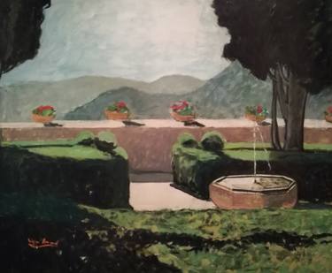 Original Fine Art Garden Paintings by Sofia Buxo