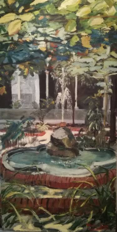 Original Fine Art Garden Paintings by Sofia Buxo