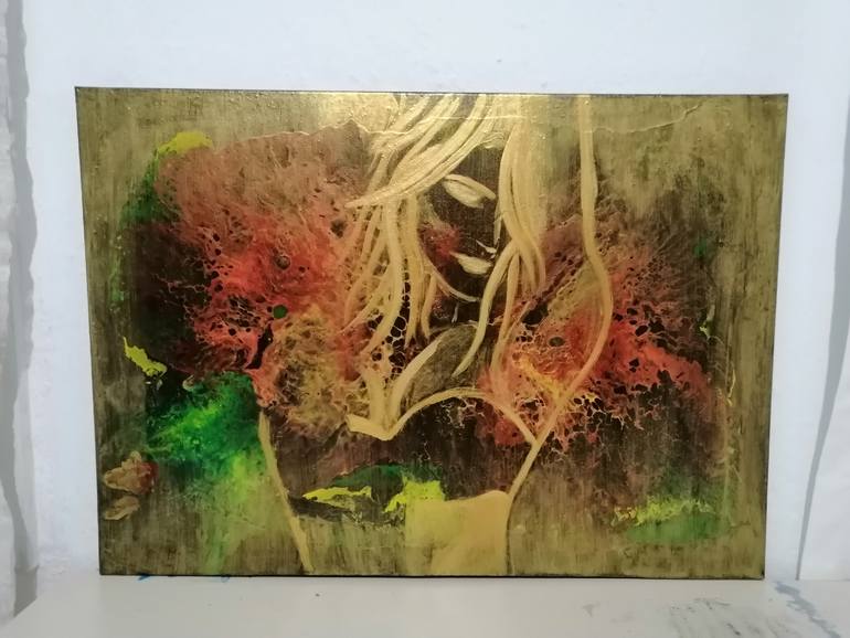 Original Abstract Expressionism Abstract Painting by Nilgun Sisman