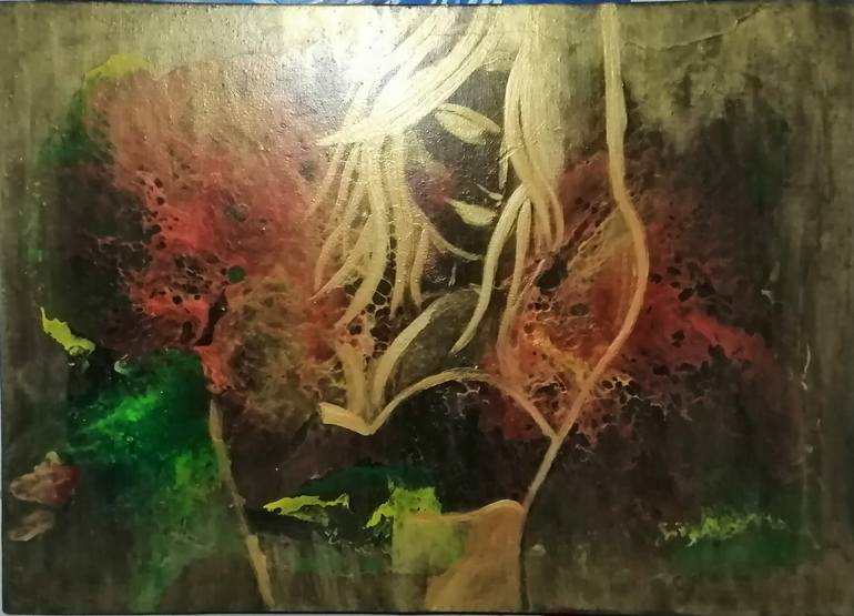 Original Abstract Expressionism Abstract Painting by Nilgun Sisman