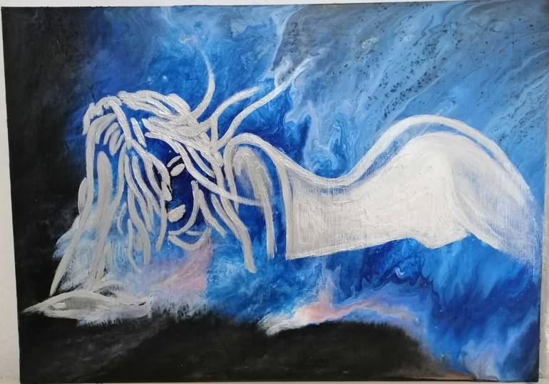 Original Abstract Expressionism Abstract Painting by Nilgun Sisman