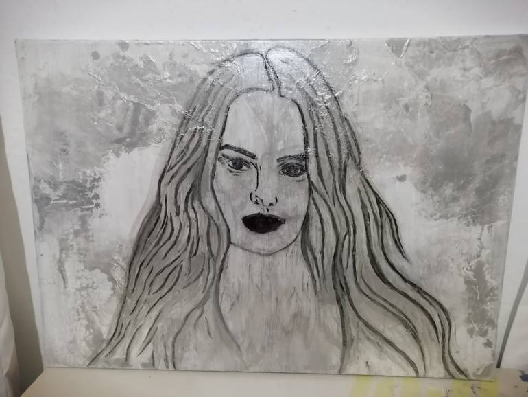 Original Abstract Women Painting by Nilgun Sisman