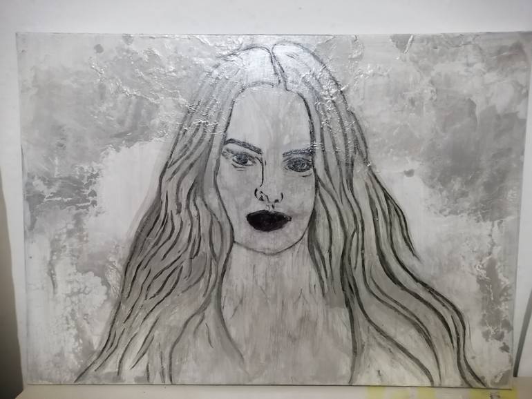 Original Abstract Women Painting by Nilgun Sisman