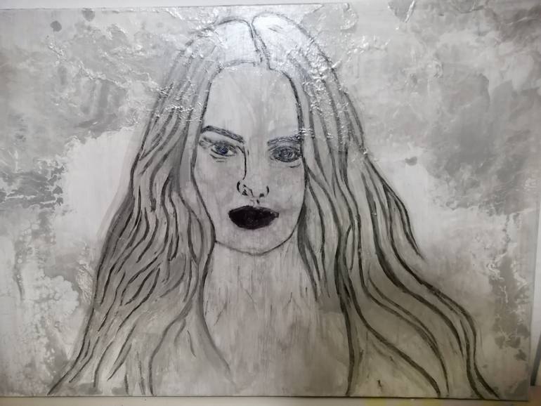 Original Abstract Women Painting by Nilgun Sisman
