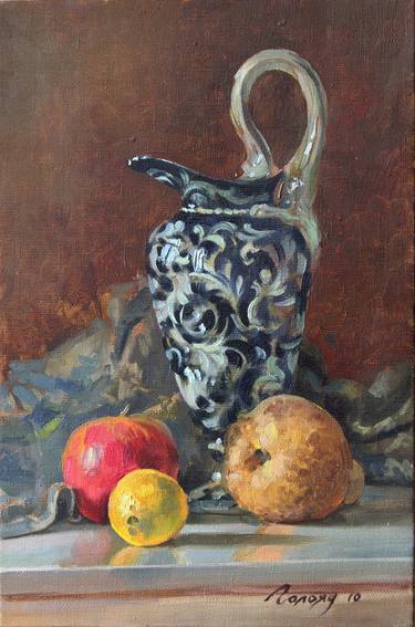 Nature mort with Italian vase and fruits thumb
