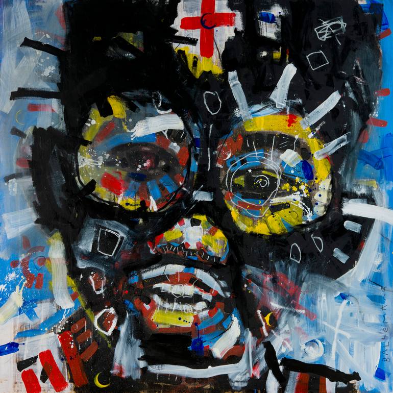 Original Children Painting by Niels Ballemans | Expressionism Art on Canvas | Freddy - a portrait of warmth, family and belonging
