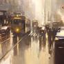Kolkata Monsoon painting closeup