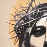 Jesus Christ painting close-up