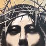 Jesus Christ painting close-up