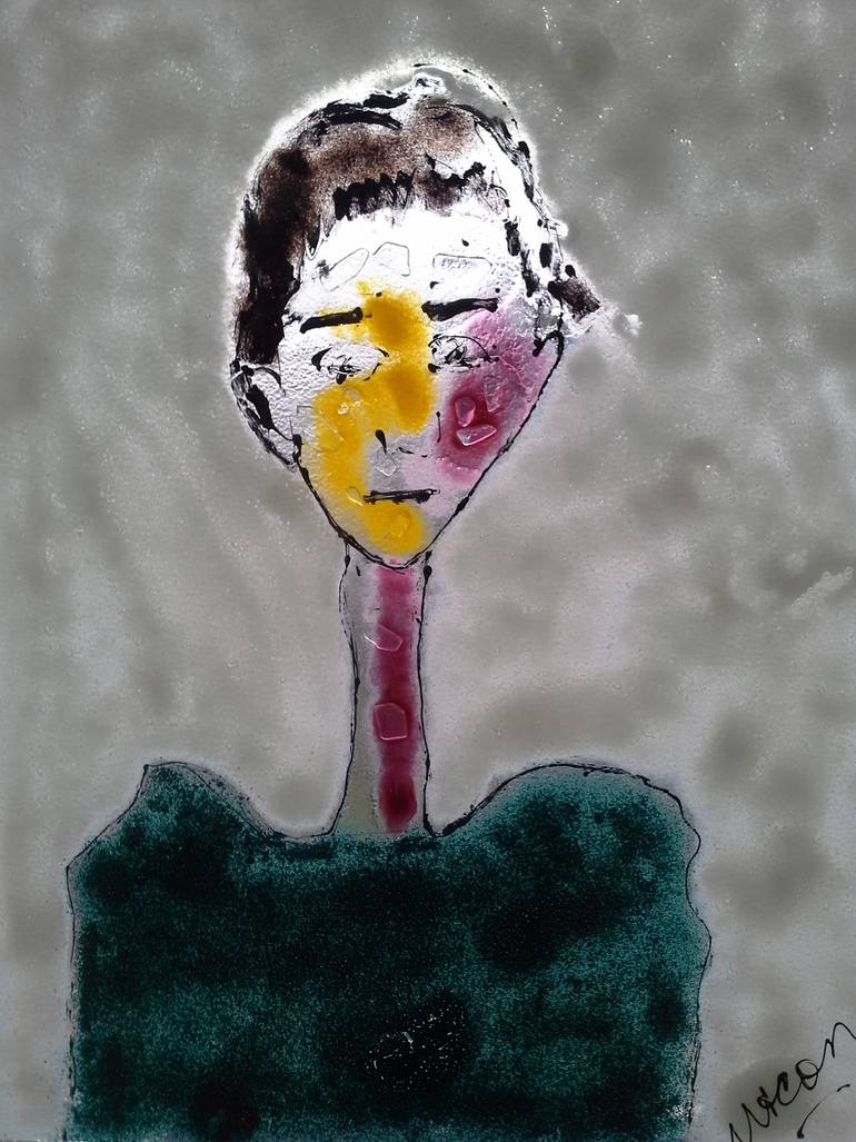 Displaced student Painting by MACON Maria Consuelo Vargas de Speiss
