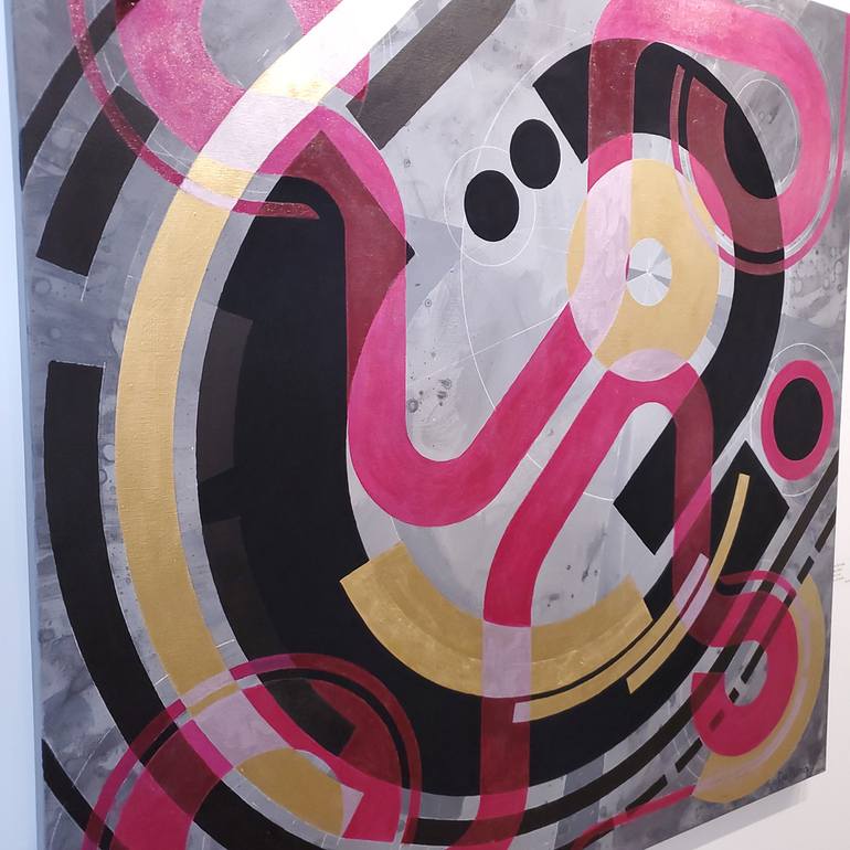 Original Abstract Geometric Painting by Julian De Puma