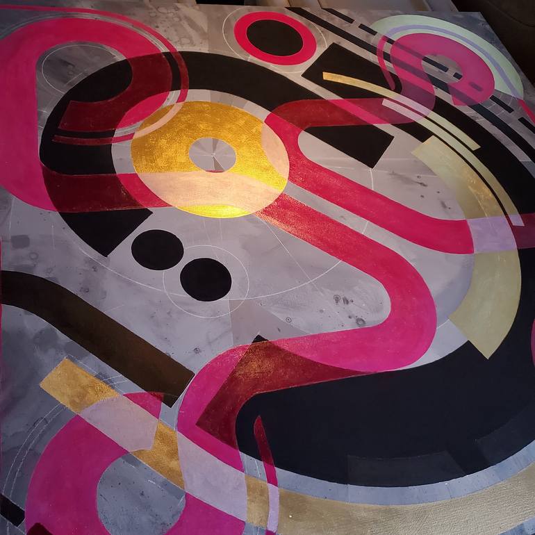 Original Abstract Geometric Painting by Julian De Puma