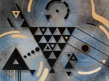 Original Abstract Geometric Paintings by Julian De Puma