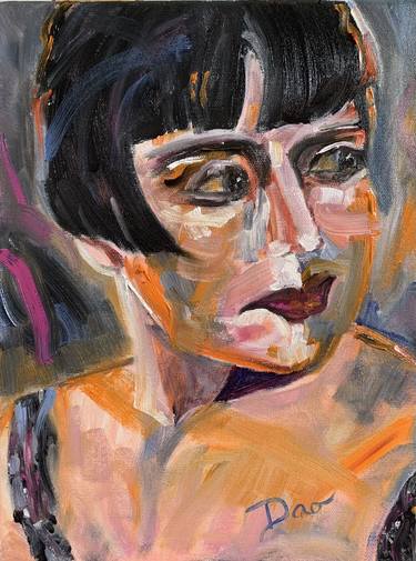 Original Abstract Expressionism Portrait Painting by Joane Dao