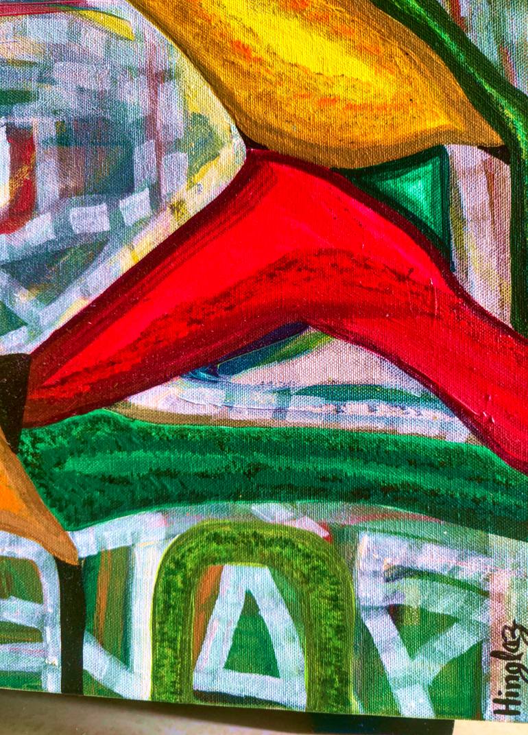 Original Contemporary Abstract Painting by Hinglaz Bardoloi