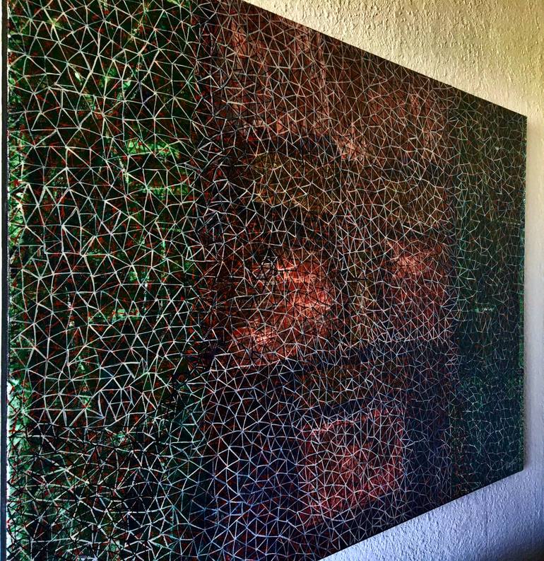 Original Abstract Expressionism Abstract Painting by Hinglaz Bardoloi