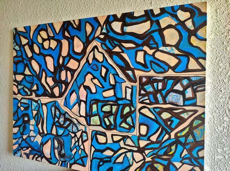 Original Abstract Expressionism Abstract Painting by Hinglaz Bardoloi