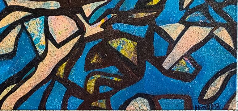 Original Abstract Expressionism Abstract Painting by Hinglaz Bardoloi