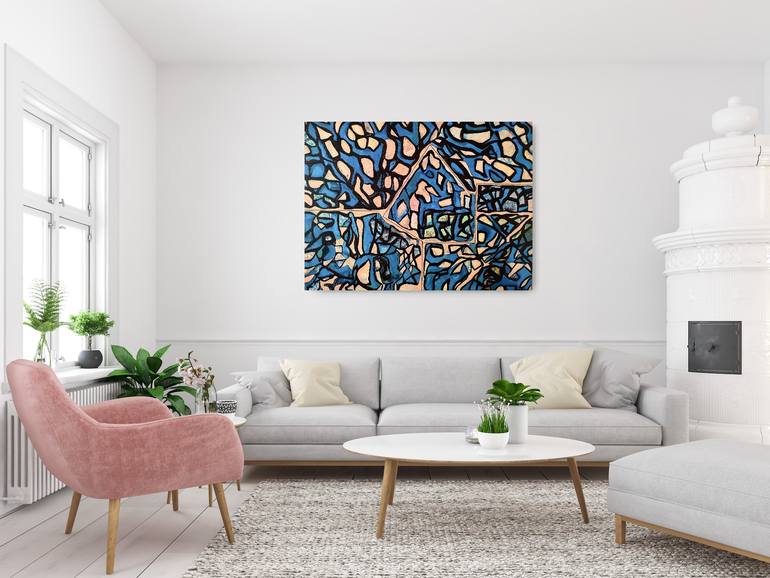 Original Abstract Expressionism Abstract Painting by Hinglaz Bardoloi