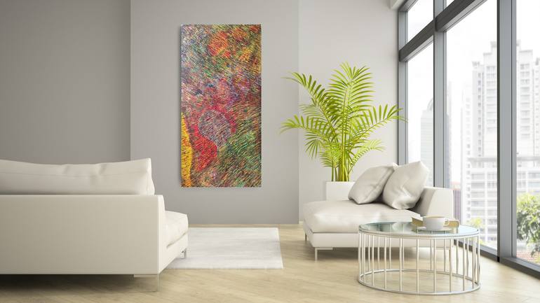 Original Abstract Expressionism Abstract Painting by Hinglaz Bardoloi