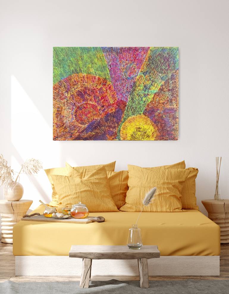Original Impressionism Abstract Painting by Hinglaz Bardoloi